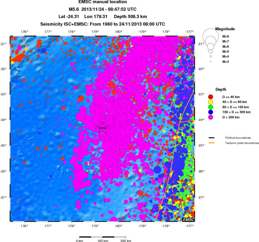 regional historical seismicity