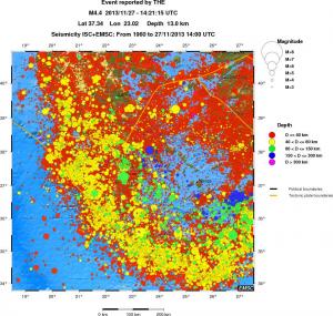 regional historical seismicity