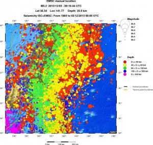 regional historical seismicity