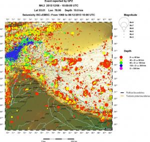 wide historical seismicity