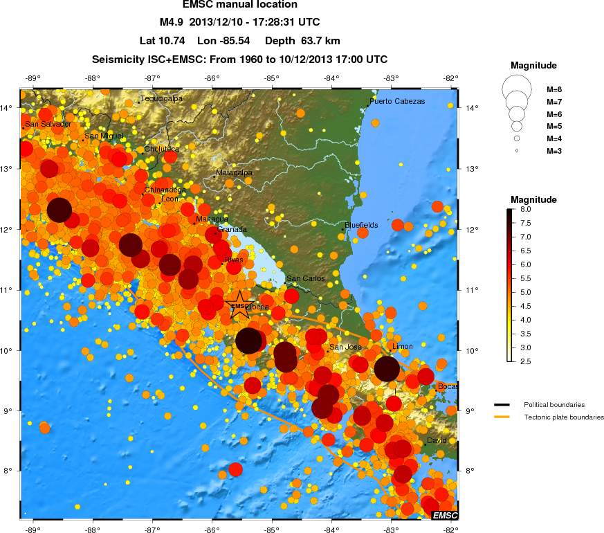 regional magnitude historical seismicity