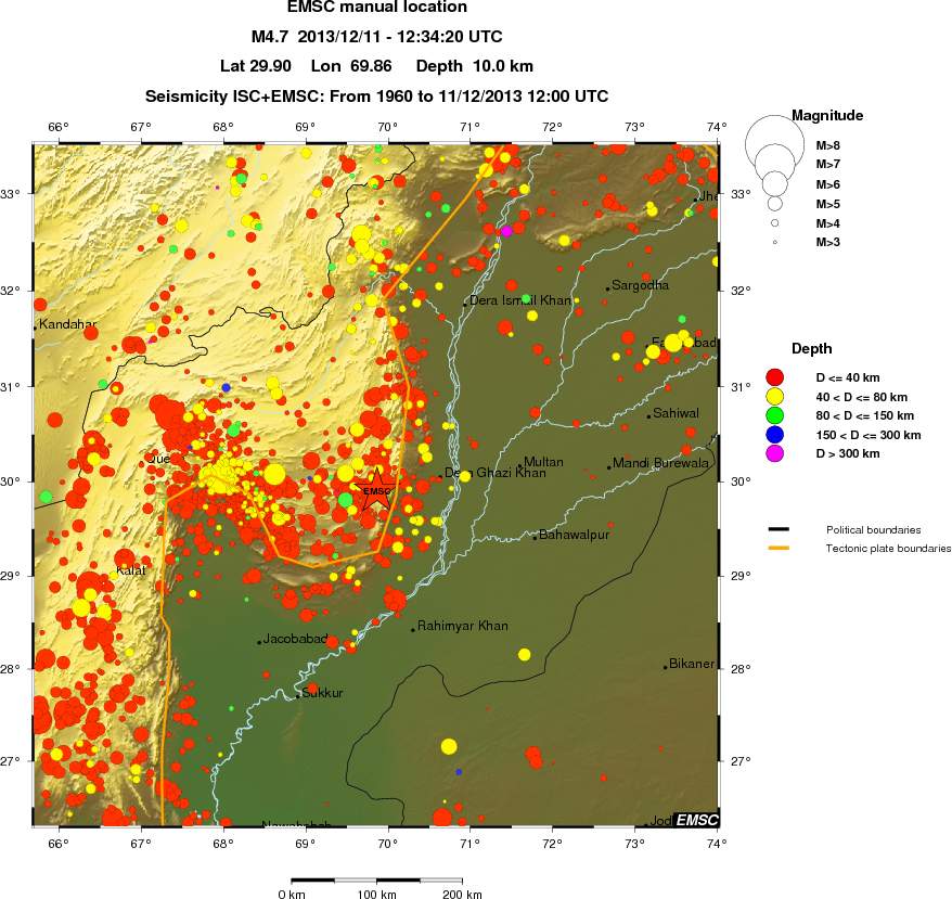 regional historical seismicity