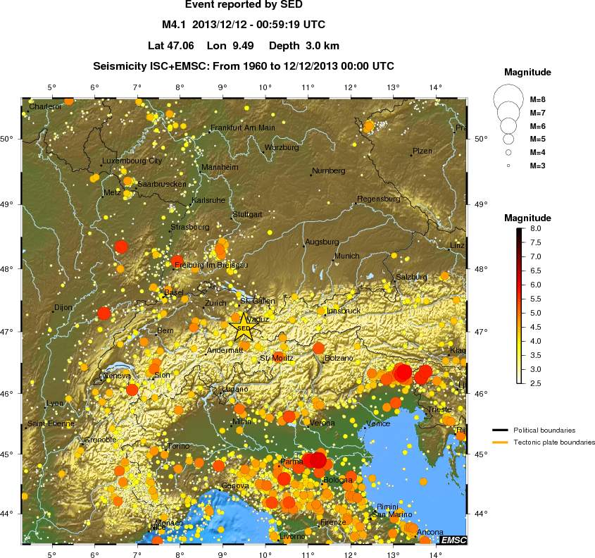 regional magnitude historical seismicity