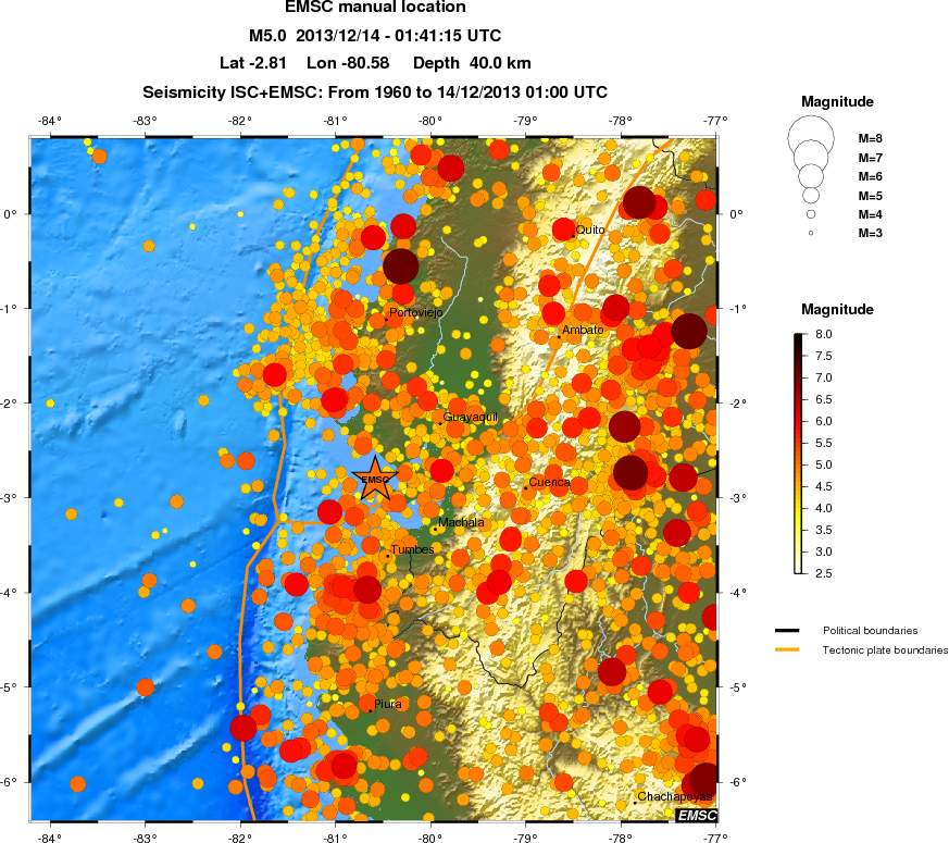 regional magnitude historical seismicity