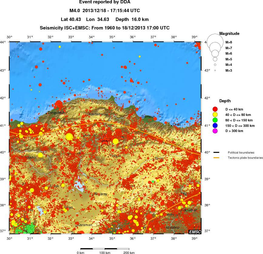 regional historical seismicity