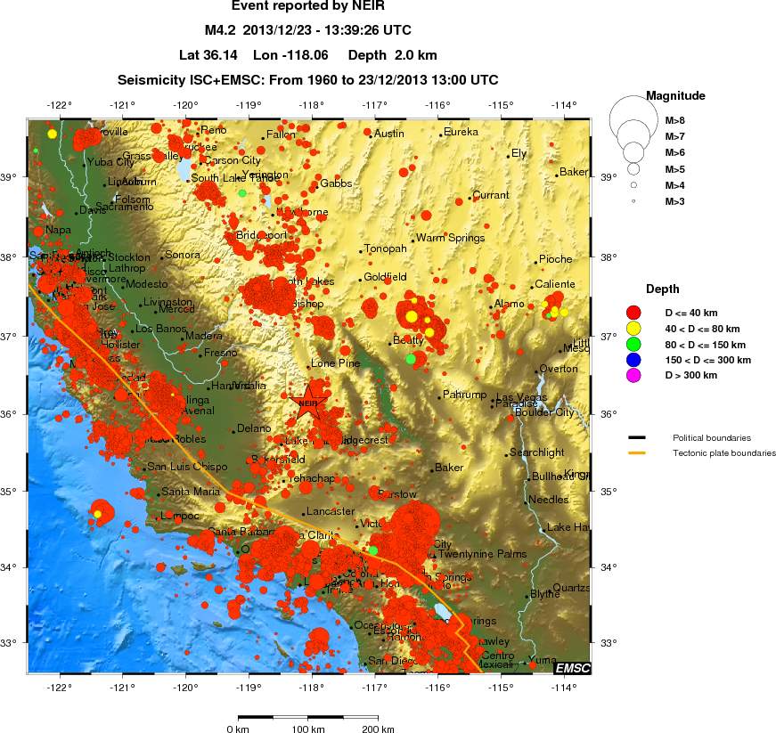 regional historical seismicity