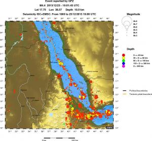 wide historical seismicity