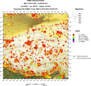 wide historical seismicity