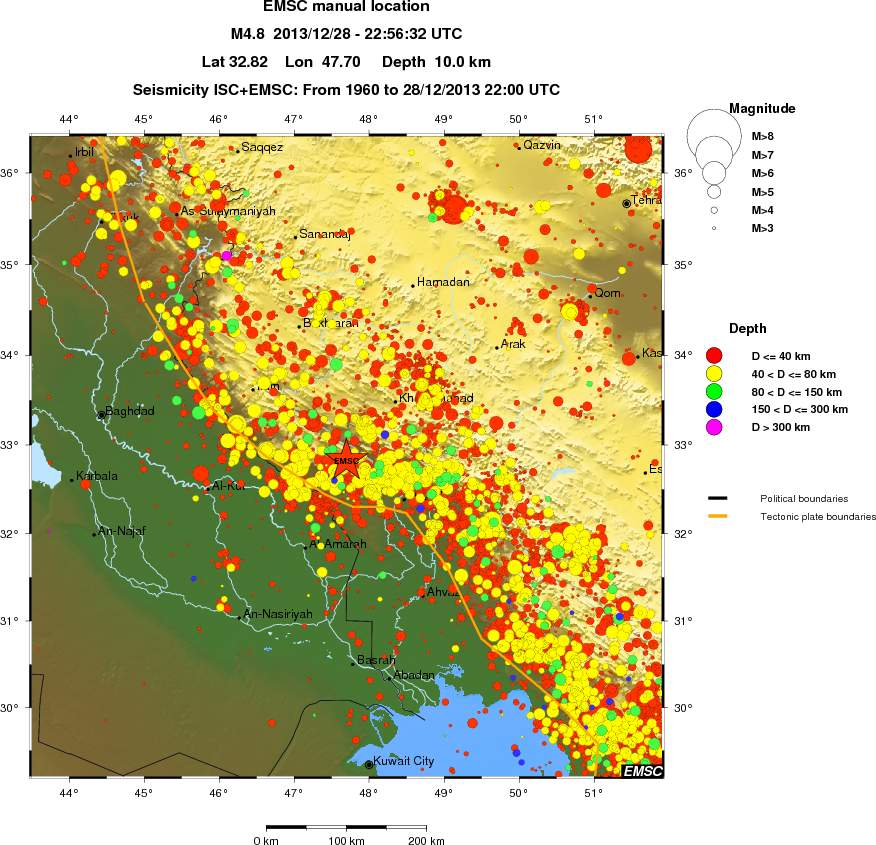 regional historical seismicity