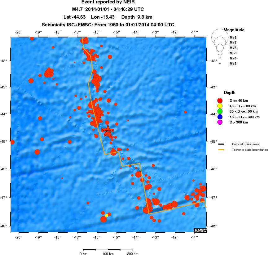 regional historical seismicity