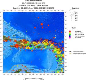 wide historical seismicity
