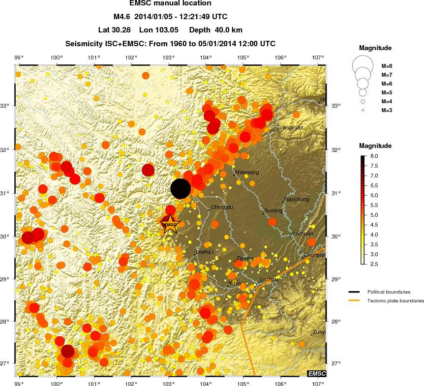 regional magnitude historical seismicity