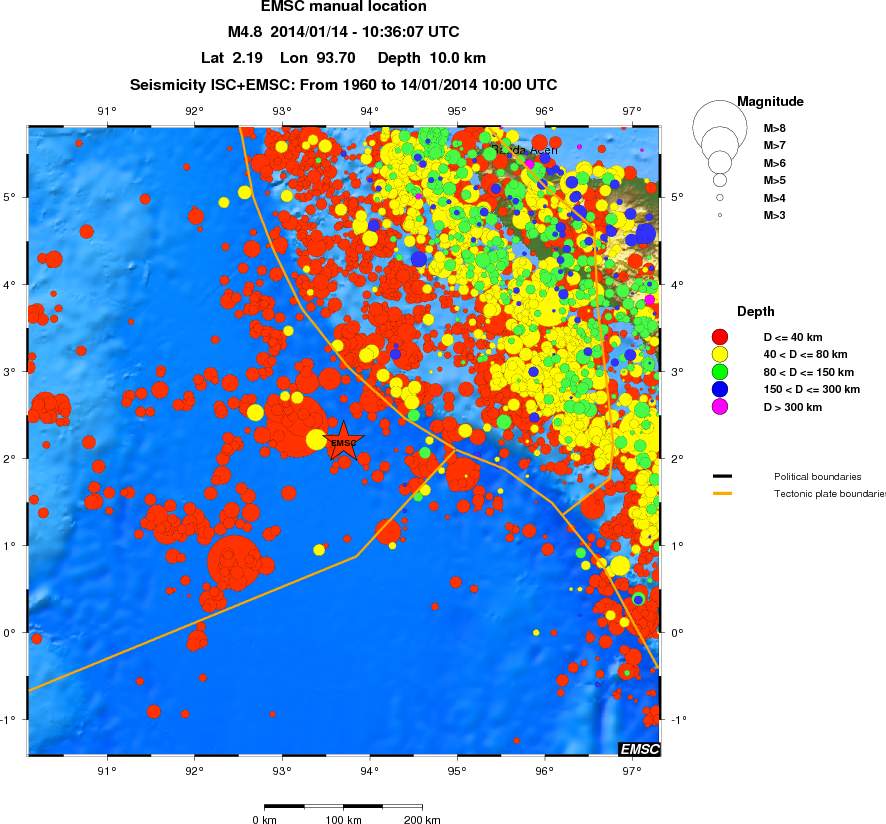 regional historical seismicity