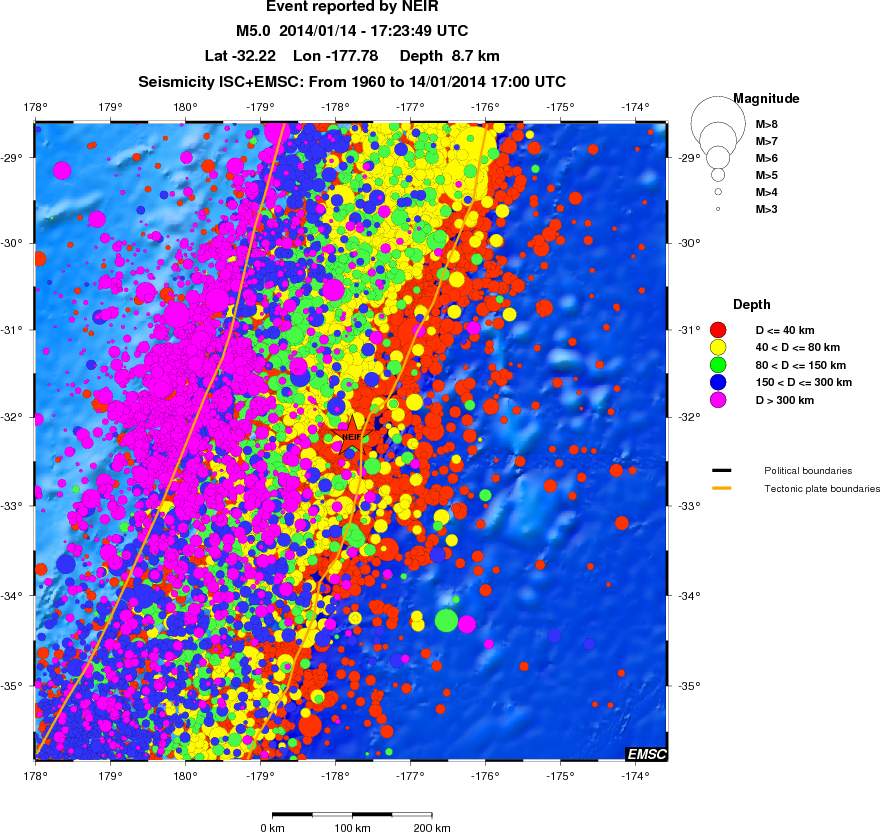 regional historical seismicity