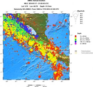 regional historical seismicity