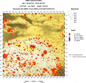 wide historical seismicity