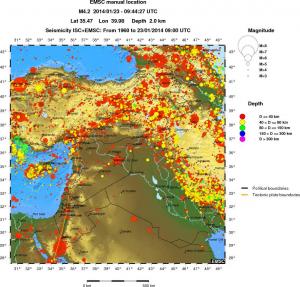 wide historical seismicity
