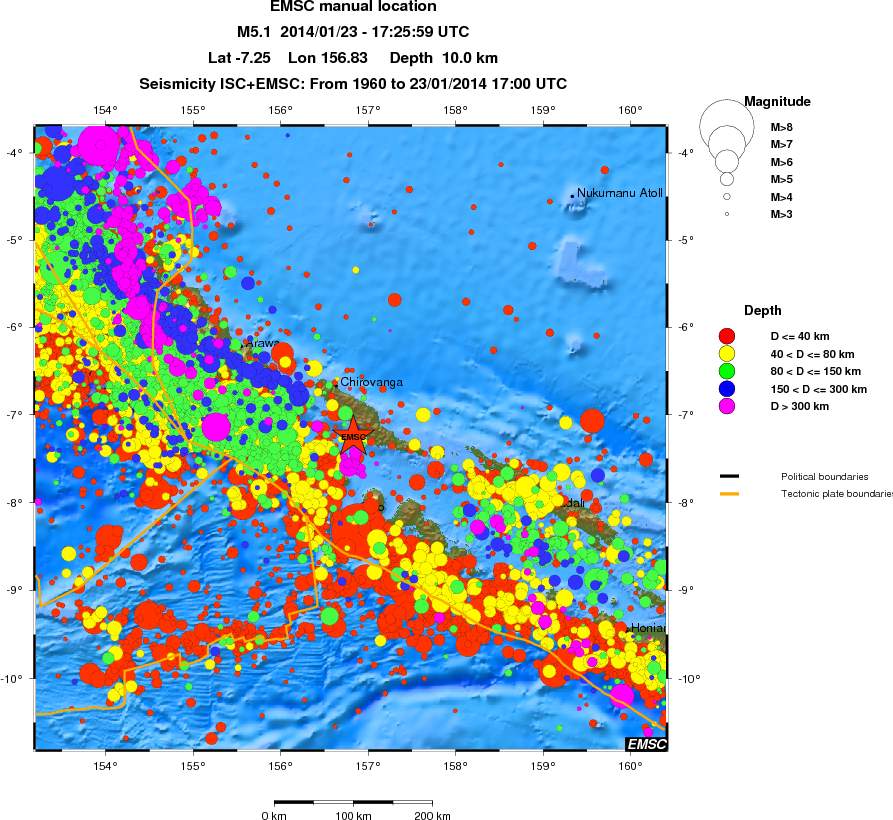 regional historical seismicity