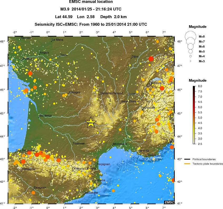 regional magnitude historical seismicity