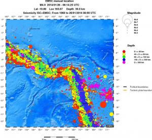 wide historical seismicity