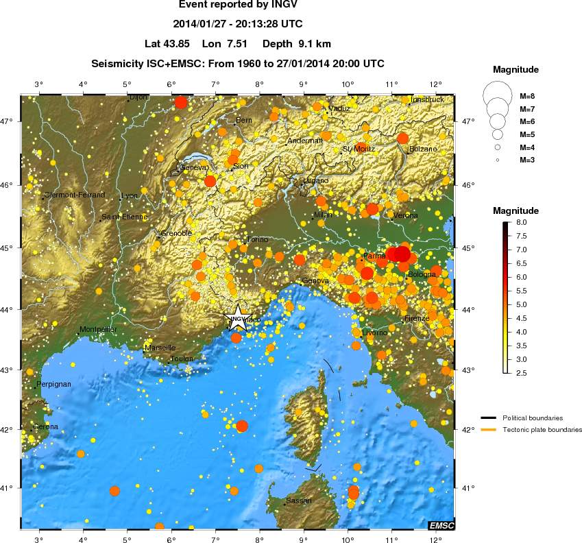regional magnitude historical seismicity