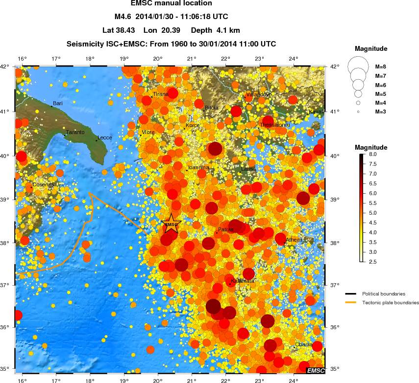 regional magnitude historical seismicity