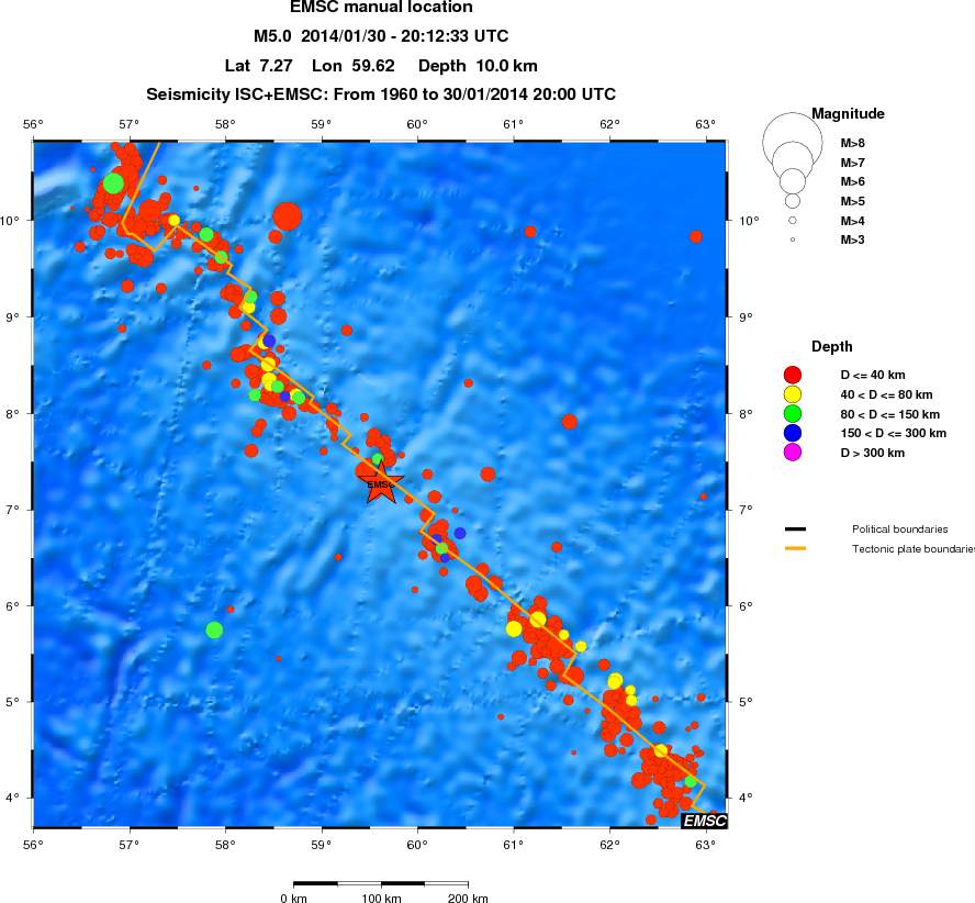regional historical seismicity