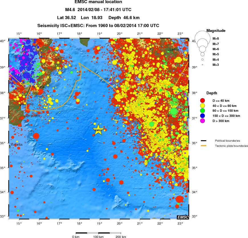 regional historical seismicity