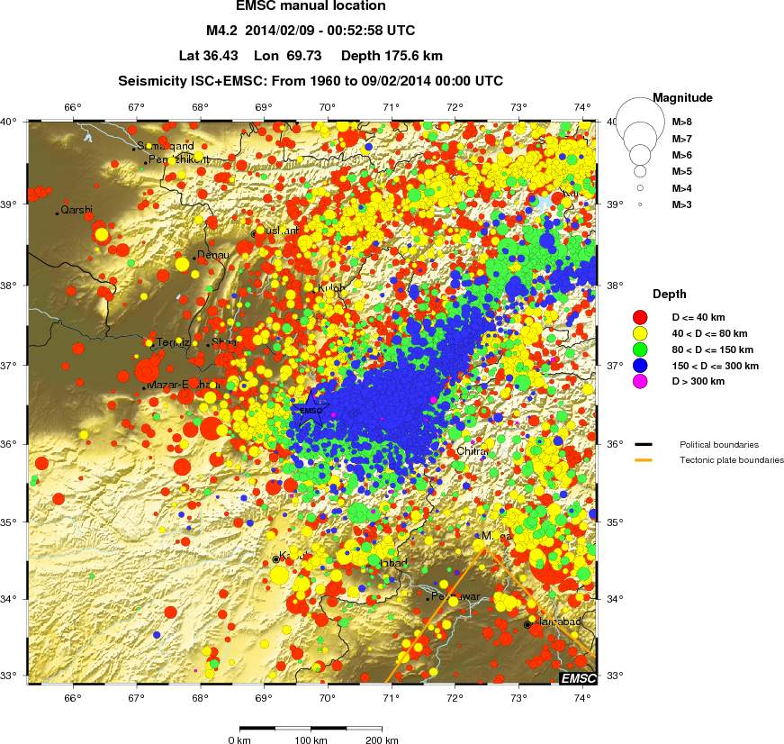 regional historical seismicity