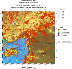 regional historical seismicity