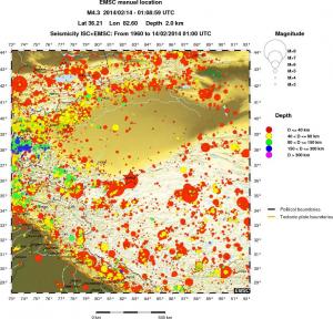 wide historical seismicity