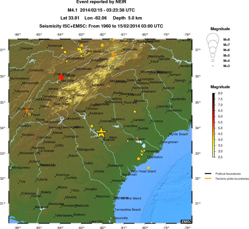 regional magnitude historical seismicity