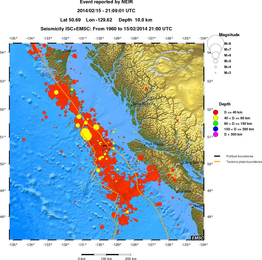 regional historical seismicity