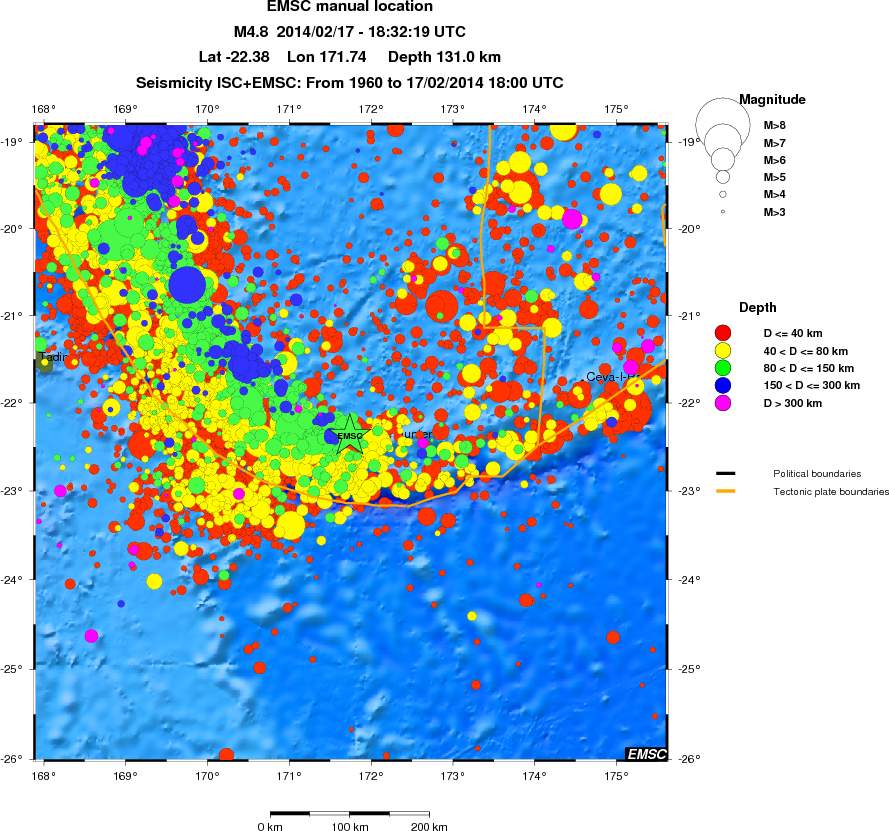 regional historical seismicity