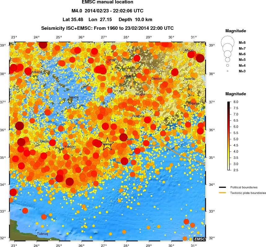 regional magnitude historical seismicity