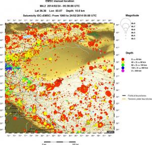 wide historical seismicity