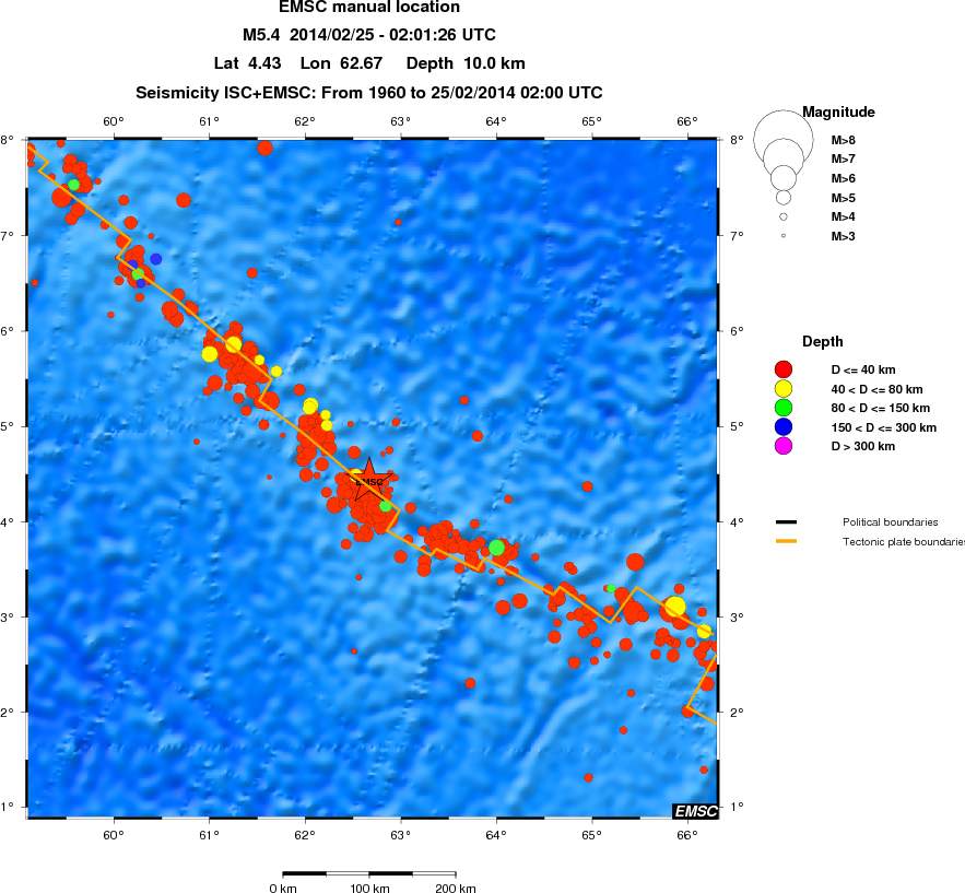 regional historical seismicity