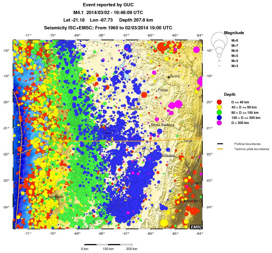 regional historical seismicity