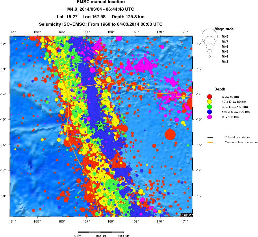 regional historical seismicity