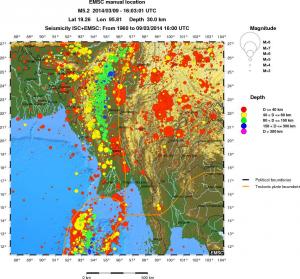 wide historical seismicity