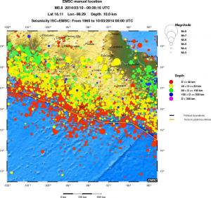 regional historical seismicity