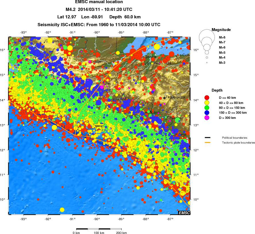 regional historical seismicity