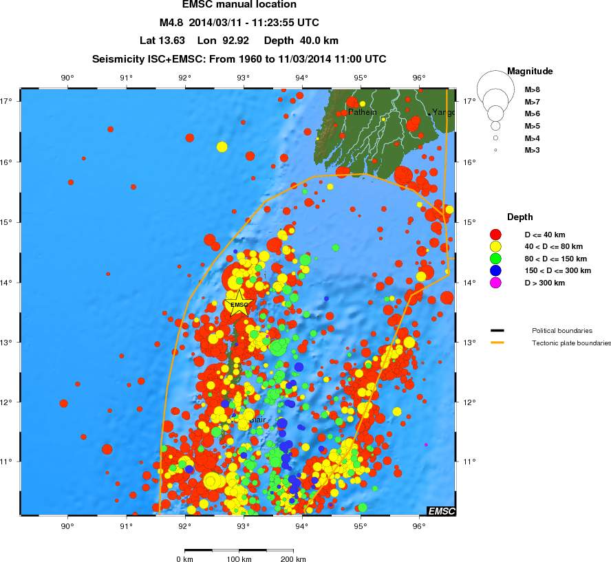 regional historical seismicity