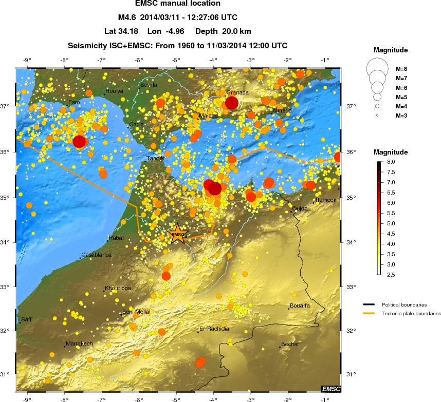 regional magnitude historical seismicity