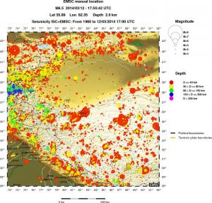 wide historical seismicity