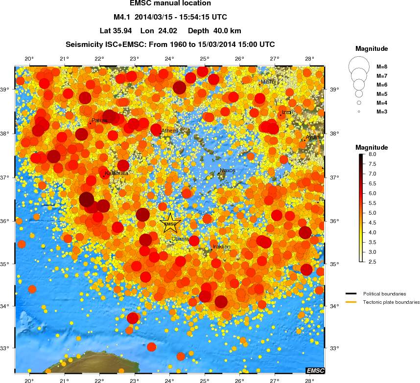 regional magnitude historical seismicity