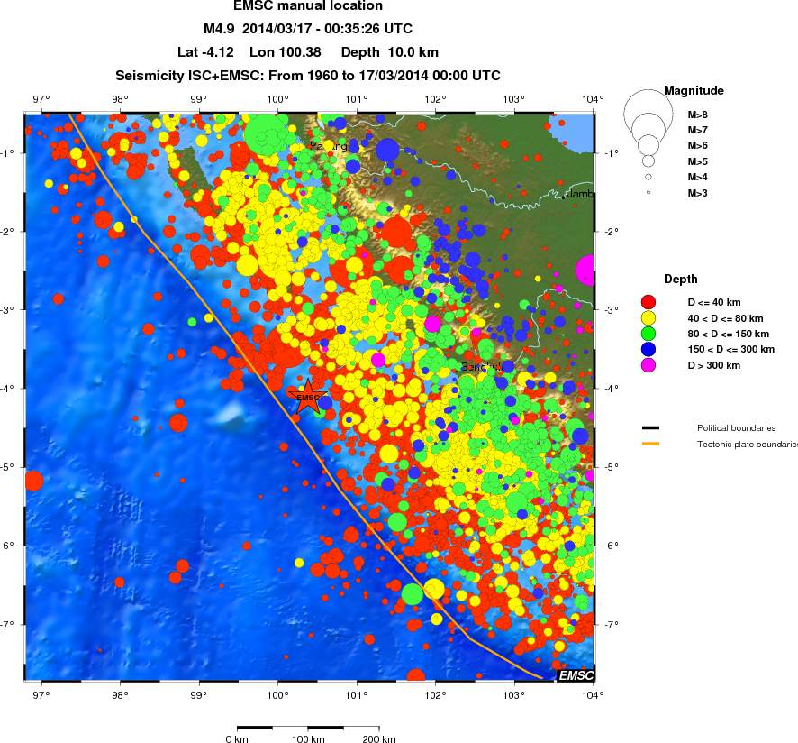 regional historical seismicity
