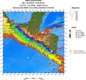 wide historical seismicity
