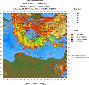 wide historical seismicity