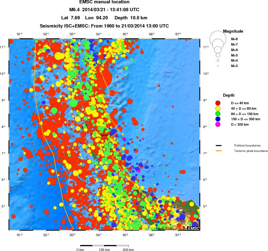 regional historical seismicity